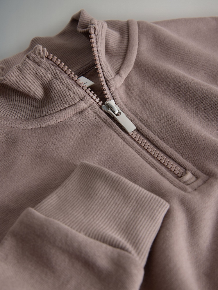 The Set Brown/Pink/Stripe 3 Pack Zip Neck Sweatshirts - Image 11 of 11 The Set Brown/Pink/Stripe 3 Pack Zip Neck Sweatshirts - Image 11 of 11
