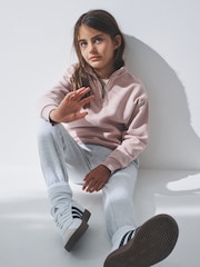 The Set Brown/Pink/Stripe 3 Pack Zip Neck Sweatshirts - Image 3 of 11