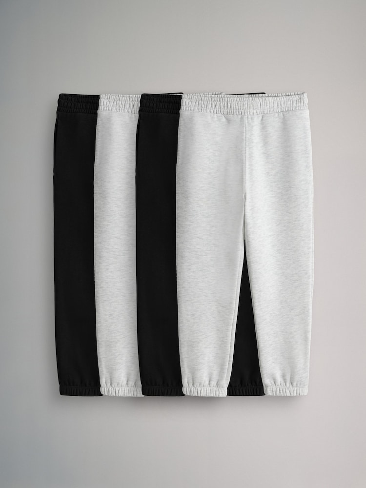The Set Black/Grey Cuffed Joggers 4 Pack - Image 1 of 7 The Set Black/Grey Cuffed Joggers 4 Pack - Image 1 of 7