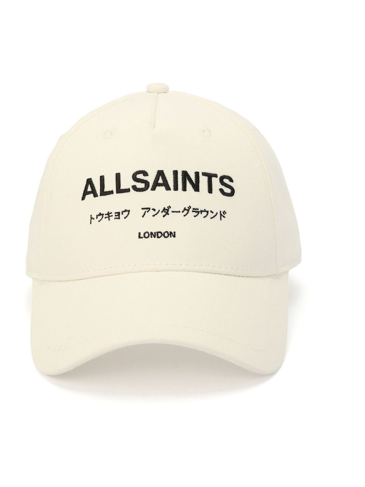AllSaints Cream Underground Logo Badeball 100% Cotton Cap - Image 1 of 4