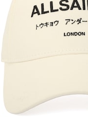 AllSaints Cream Underground Logo Badeball 100% Cotton Cap - Image 4 of 4