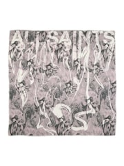 AllSaints Pink Bloom Blush Square Scarf - Image 3 of 4