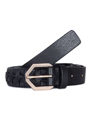 AllSaints Black 25Mm Woven Belt - Image 1 of 3