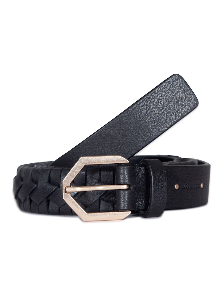 AllSaints Black 25Mm Woven Belt - Image 1 of 3