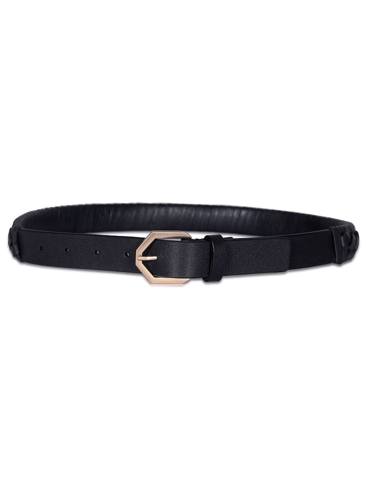 AllSaints Black 25Mm Woven Belt - Image 2 of 3
