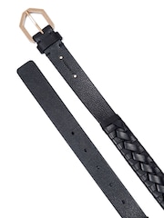 AllSaints Black 25Mm Woven Belt - Image 3 of 3