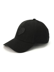 AllSaints Black Heart Patch Baseball 100% Cotton Cap - Image 2 of 4