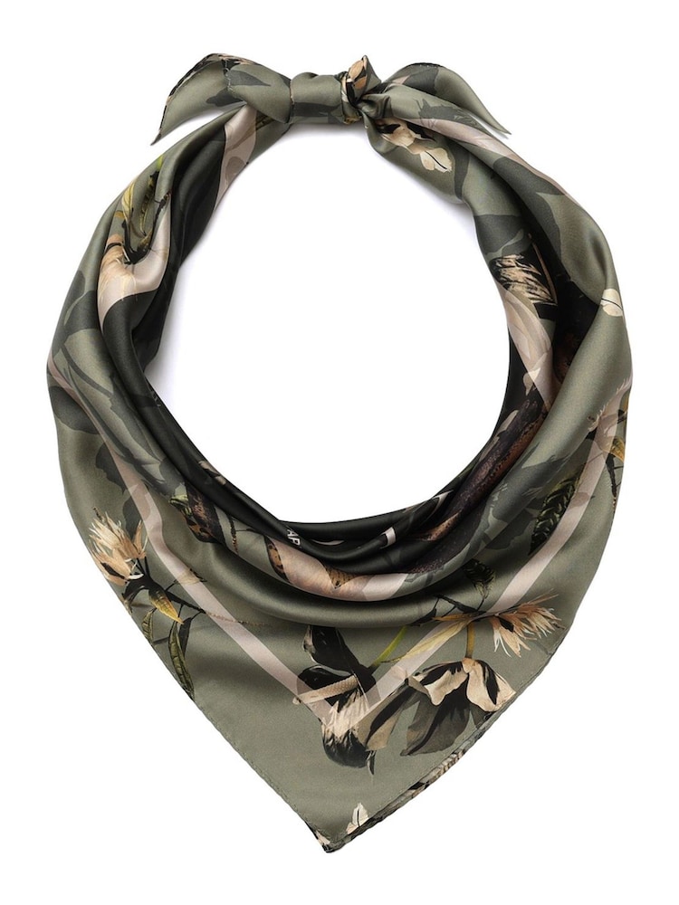 AllSaints Green Emerge Square Scarf - Image 1 of 3