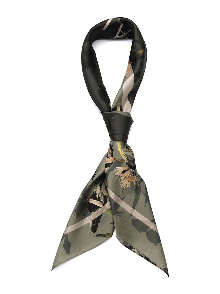 AllSaints Green Emerge Square Scarf - Image 2 of 3