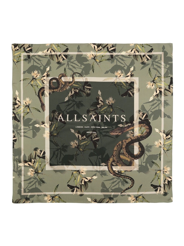 AllSaints Green Emerge Square Scarf - Image 3 of 3