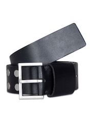 AllSaints Black 38Mm Belt with Flat Studs - Image 1 of 3