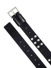 AllSaints Black 38Mm Belt with Flat Studs - Image 2 of 3