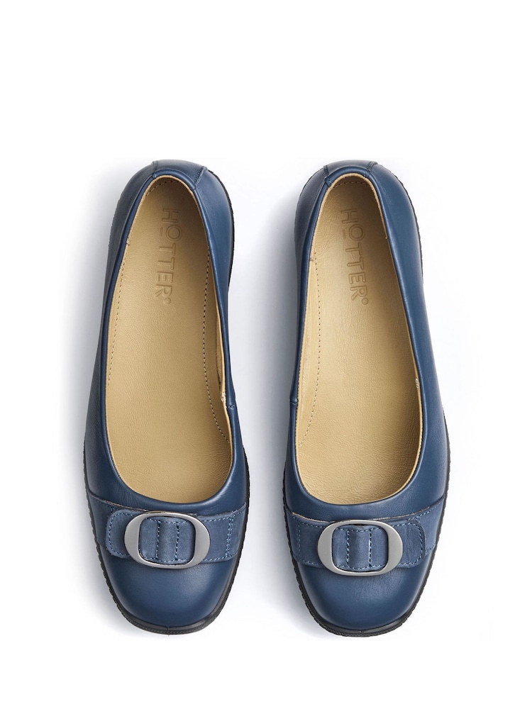 Hotter Blue Regular Fit Grace Slip-On Shoes - Image 3 of 3