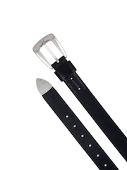 AllSaints Black 32Mm Belt with Metal Tip - Image 3 of 3