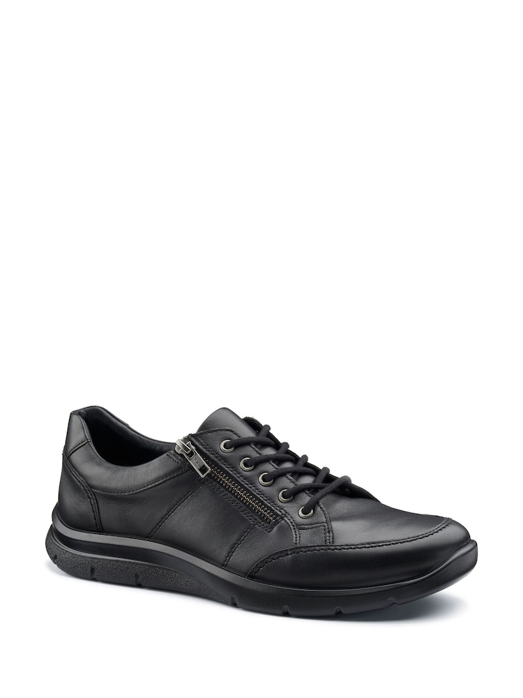 Hotter Black Regular Fit Finn Lace-Up/Zip Shoes - Image 2 of 5 Hotter Black Regular Fit Finn Lace-Up/Zip Shoes - Image 2 of 5