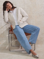 Ro&Zo Cream 100% Cotton Padded Jacket - Image 1 of 4