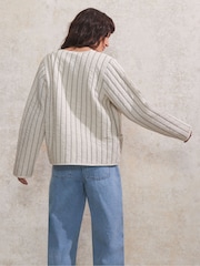 Ro&Zo Cream 100% Cotton Padded Jacket - Image 3 of 4