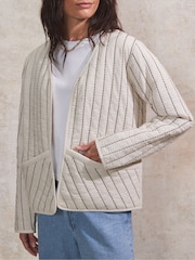 Ro&Zo Cream 100% Cotton Padded Jacket - Image 4 of 4