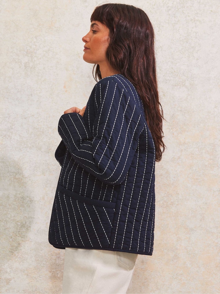 Ro&Zo Blue 100% Cotton Padded Jacket - Image 2 of 4