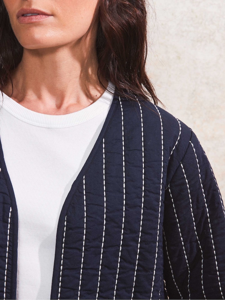Ro&Zo Blue 100% Cotton Padded Jacket - Image 4 of 4