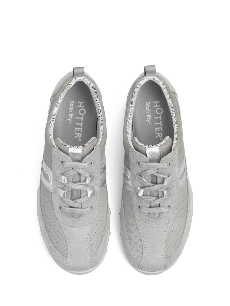 Hotter Grey Extra Wide Fit Leanne II Lace-Up Shoes - Image 4 of 4