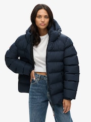 Superdry Oversized Hooded Sports Puffer 100% Cotton Jacket - Imagem 1 de 2