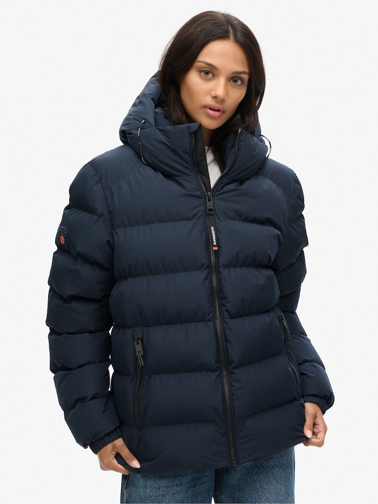 Superdry Oversized Hooded Sports Puffer 100% Cotton Jacket - Imagem 2 de 2
