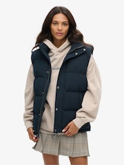 Superdry Blue Oversized Non Hooded Everest Gilet - Image 1 of 3
