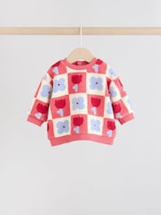Red/ Purple Check Baby Fleece Tops and Leggings Set 2 Piece (0mths-2yrs) - Image 6 of 14