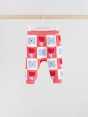 Red/ Purple Check Baby Fleece Tops and Leggings Set 2 Piece (0mths-2yrs) - Image 7 of 14