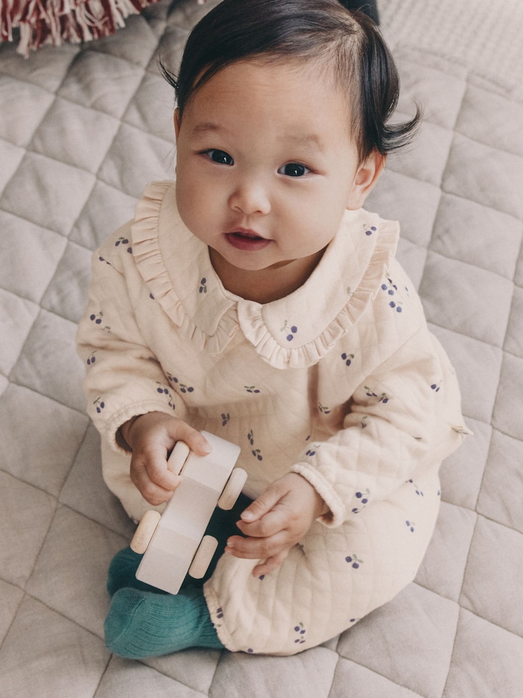 Ecru Baby Quilted Sweatshirt and Trousers Set 2 Piece (0mths-2yrs) - Image 2 of 19
