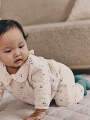 Ecru Baby Quilted Sweatshirt and Trousers Set 2 Piece (0mths-2yrs) - Image 3 of 19