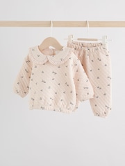 Ecru Baby Quilted Sweatshirt and Trousers Set 2 Piece (0mths-2yrs) - Image 4 of 19