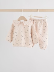 Ecru Baby Quilted Sweatshirt and Trousers Set 2 Piece (0mths-2yrs) - Image 5 of 19