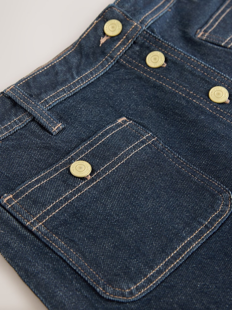Rinse Denim Patch Pocket Mini Skirt - Image 2 of 4 Rinse Denim Patch Pocket Mini Skirt - Image 2 of 4