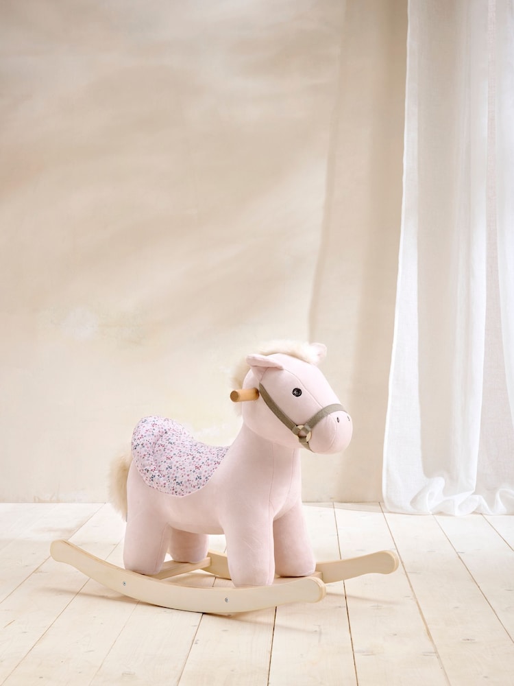 Mamas & Papas Pink Print Rocking Animal - Image 1 of 8