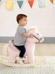 Mamas & Papas Pink Print Rocking Animal - Image 2 of 8