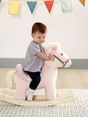 Mamas & Papas Pink Print Rocking Animal - Image 3 of 8
