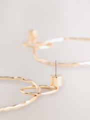 Gold Tone Circle Drop Earrings - Image 7 of 7