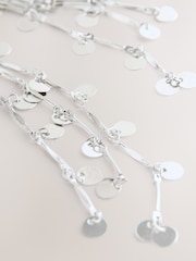 Tono plateado - Disc Drop Shoulder Duster Earrings - Imagen 4 de 5