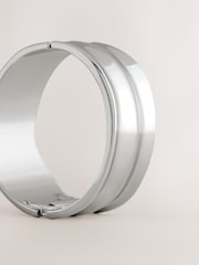Silver Tone Wide Hinged Bangle - Image 3 of 5
