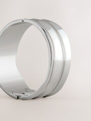 Nuanță argintie - Wide Hinged Bangle - Imaginea 7 din 7