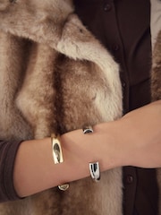 Gold-/silberfarben - Mixed Metal Cuffs Armbänder 2 Packung - Bild 4 von 7