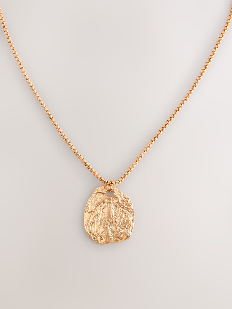 Gold Tone Long Disc Necklace - Image 1 of 3