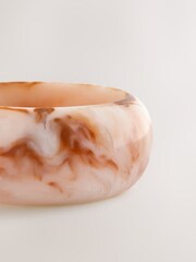 Cream Chunky Acrylic Bangle - Image 2 of 3