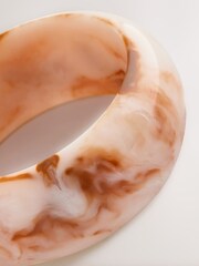 Cream Chunky Acrylic Bangle - Image 3 of 3