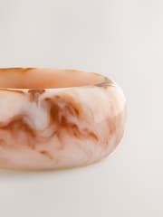 Cream Chunky Acrylic Bangle - Image 5 of 6