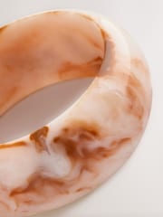 Cream Chunky Acrylic Bangle - Image 6 of 6