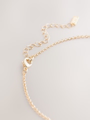 Gold Tone Interlocking Circle Pendant Necklace - Image 7 of 7