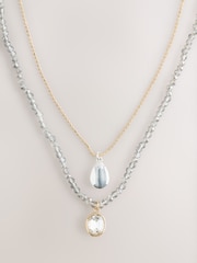 Silver Tone/Gold Tone Two Layer Sparkle Long Necklace - Image 1 of 3